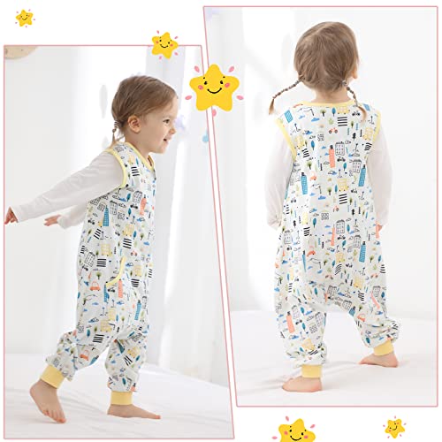 Image of HOMEAL Toddler Sleep Sacks 5t-7t - Sleeveless Sleep Sack with Legs