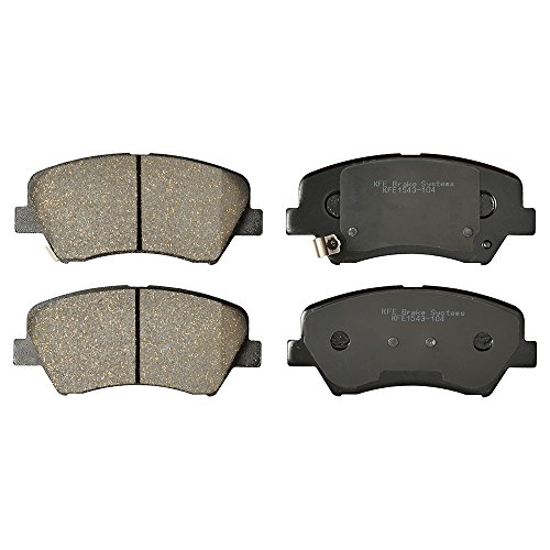 KFE KFE1543-104 Ultra Quiet Advanced Premium Ceramic Brake Pad FRONT Set Compatible With: 2011-2016 Hyundai Elantra, Elantra GT, Elantra Coupe; 2014-2016 Kia Forte, Forte Koup