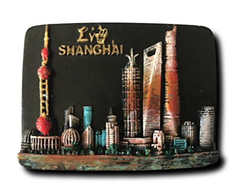 3D Shanghai Tourist Souvenirs Magnete, resina Shanghai Frigorifero Magnete Sticker Casa e Cucina Decorazione dalla Cina