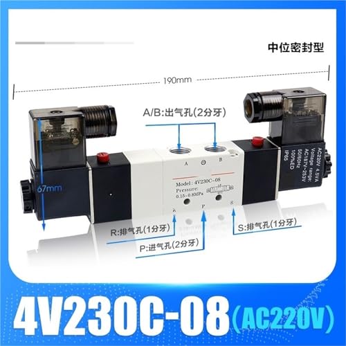 Électrovanne 4V230-08 commande d'air pour automatisme d'atelier - 3