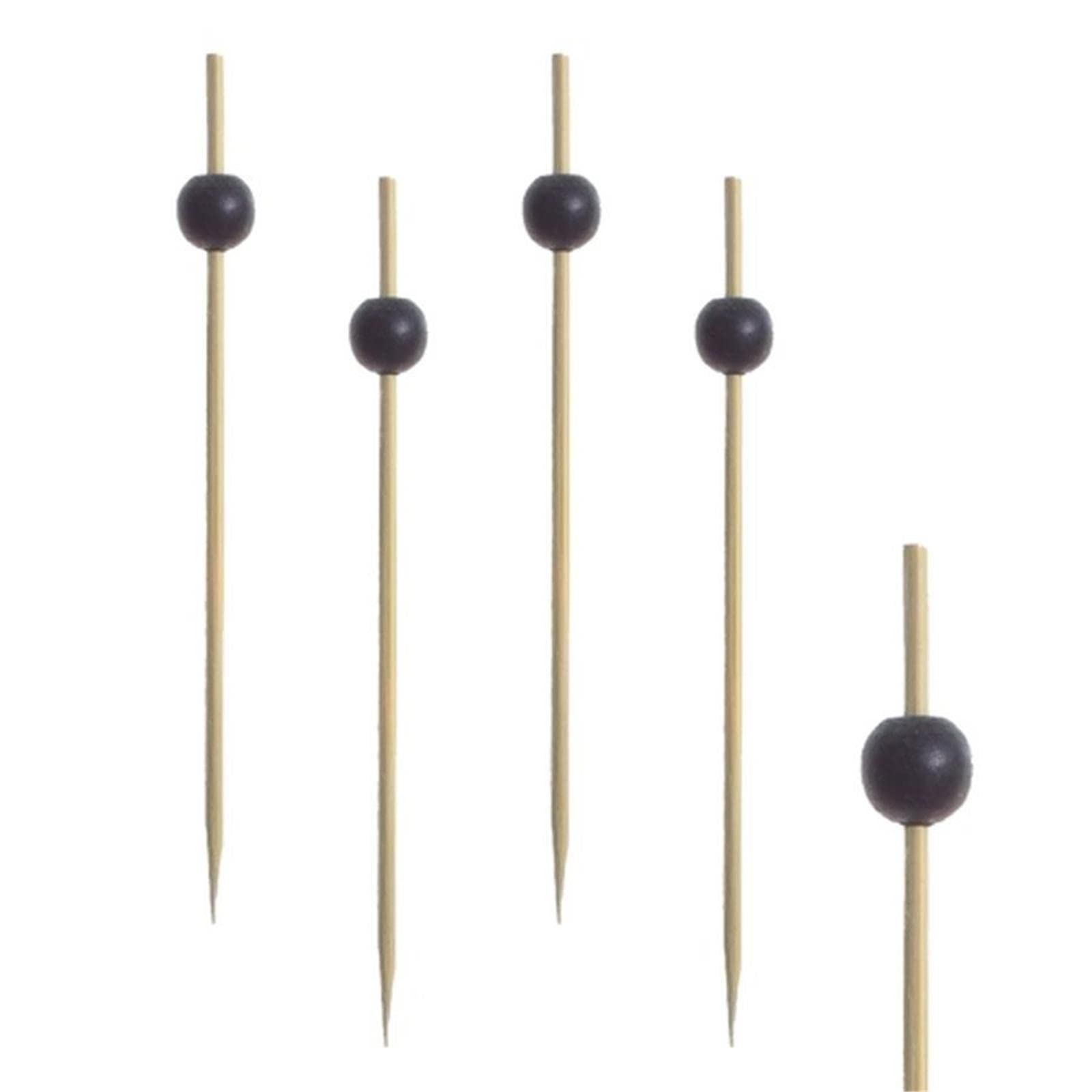 Papstar 11300 250 Finger Food Skewers, Black Pearl, 12.5 cm