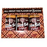 J&D's Bacon Salt, Original, 3-Count Gift Box, Kosher, Vegetarian, Vegan, Bacon Flavored Seasoning Salt