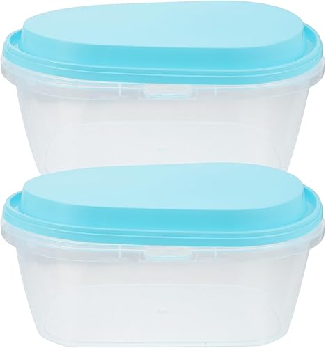 BESTonZON 1 juego de 2 piezas de caja de helado de plástico para postres con tapa, soporte para magdalenas, caja de envoltura de helado,