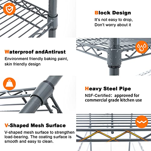 image for Land Guard 5 Tier Storage Racks and Shelving - 48