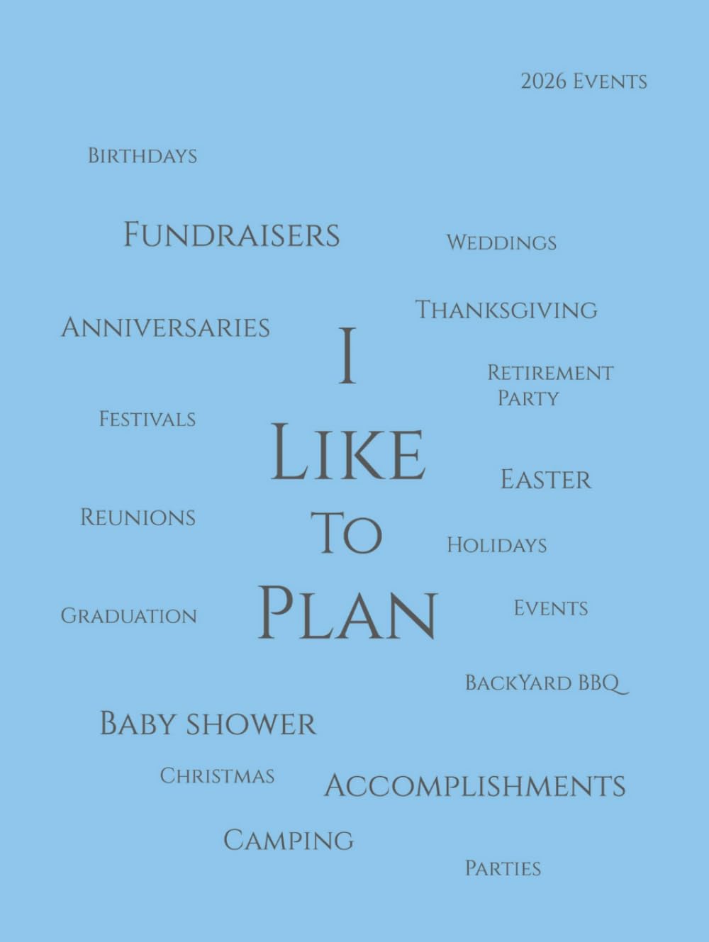 Undated Event Planner