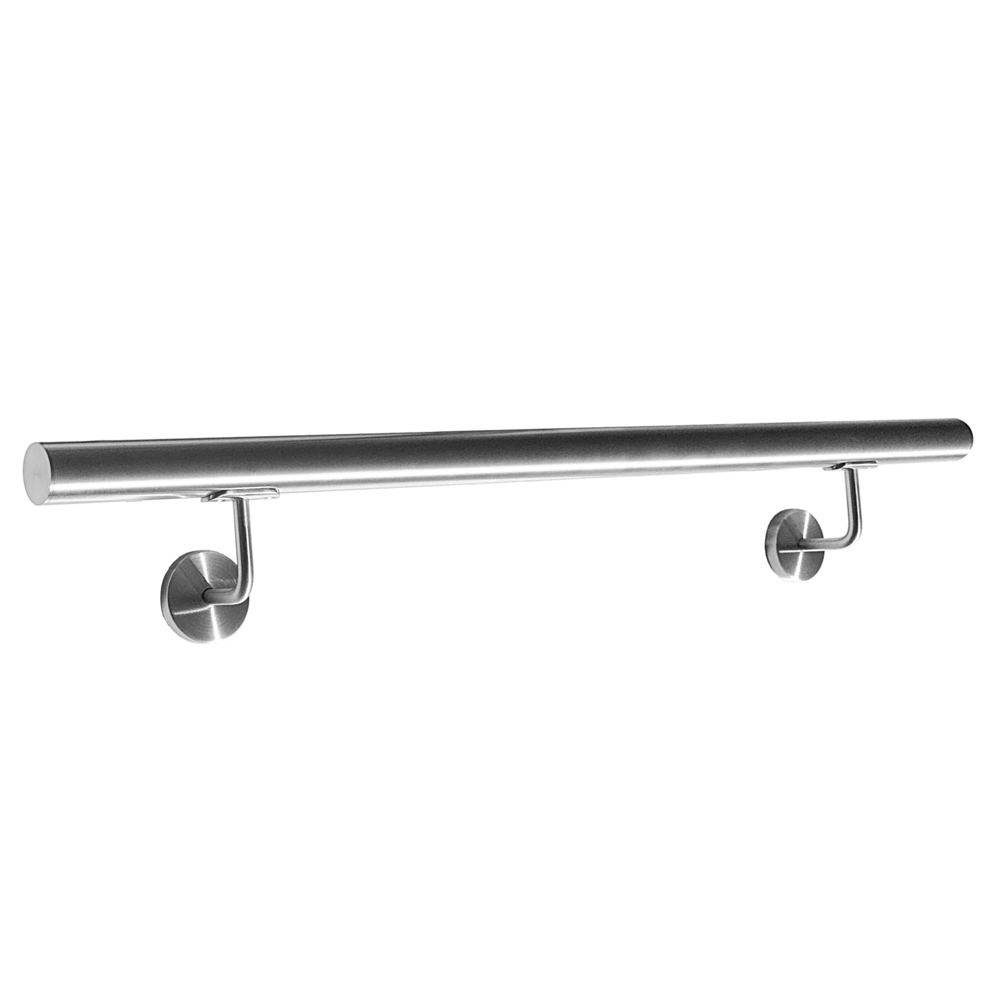BASIT Edelstahl Handlauf Ø42,4x2mm V2A K240 Geländer 100 cm Treppengeländer