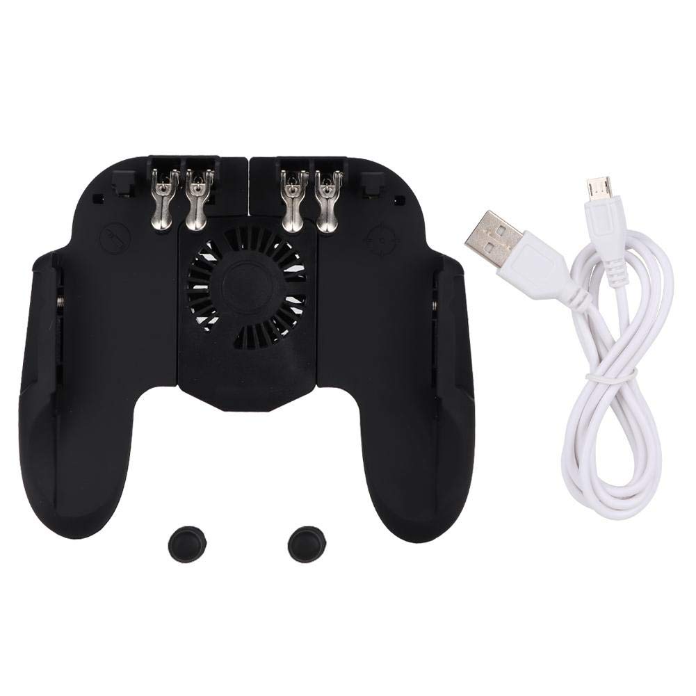 Controller di gioco mobile, maniglia di gioco per impugnatura di gioco per smartphone Ripresa rapida e confortevole con ventola di raffreddamento adatta per telefoni inferiori a 6,5 ​​pollici Double
