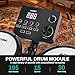 AODSK Electric Drum Set with Quiet Mesh Pads,Electronic Drum for Beginner,USB MIDI,Throne,Headphones,Sticks, Included 15 Kits and 195 Sounds (AED-403-Teenagers Beginners)