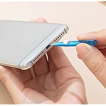 Kit de nettoyage de t&eacute;l&eacute;phone portable 5 pi&egrave;ces Outils multifonctions double face Brosses en nylon anti-obstruction et nettoyeur de crochets pour iPhone 17 Pro Max Port de charge, mini kits de nettoyage de haut-parleurs de t&eacute;l&eacute;phone