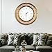 Artloge Crushed Diamond Wall Clock Round Decorative Mirrored Clock 24 inch Brown