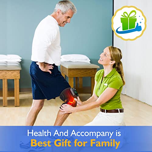 Knee Massager, Cordless Heated Knee Brace Wrap, Rechargeable Knee Massager with Vibration for Knee Shoulder Elbow Pain Relief, Heating Knee Brace Support for Arthritis/Joint Stiff/Muscle Strain - Image 6