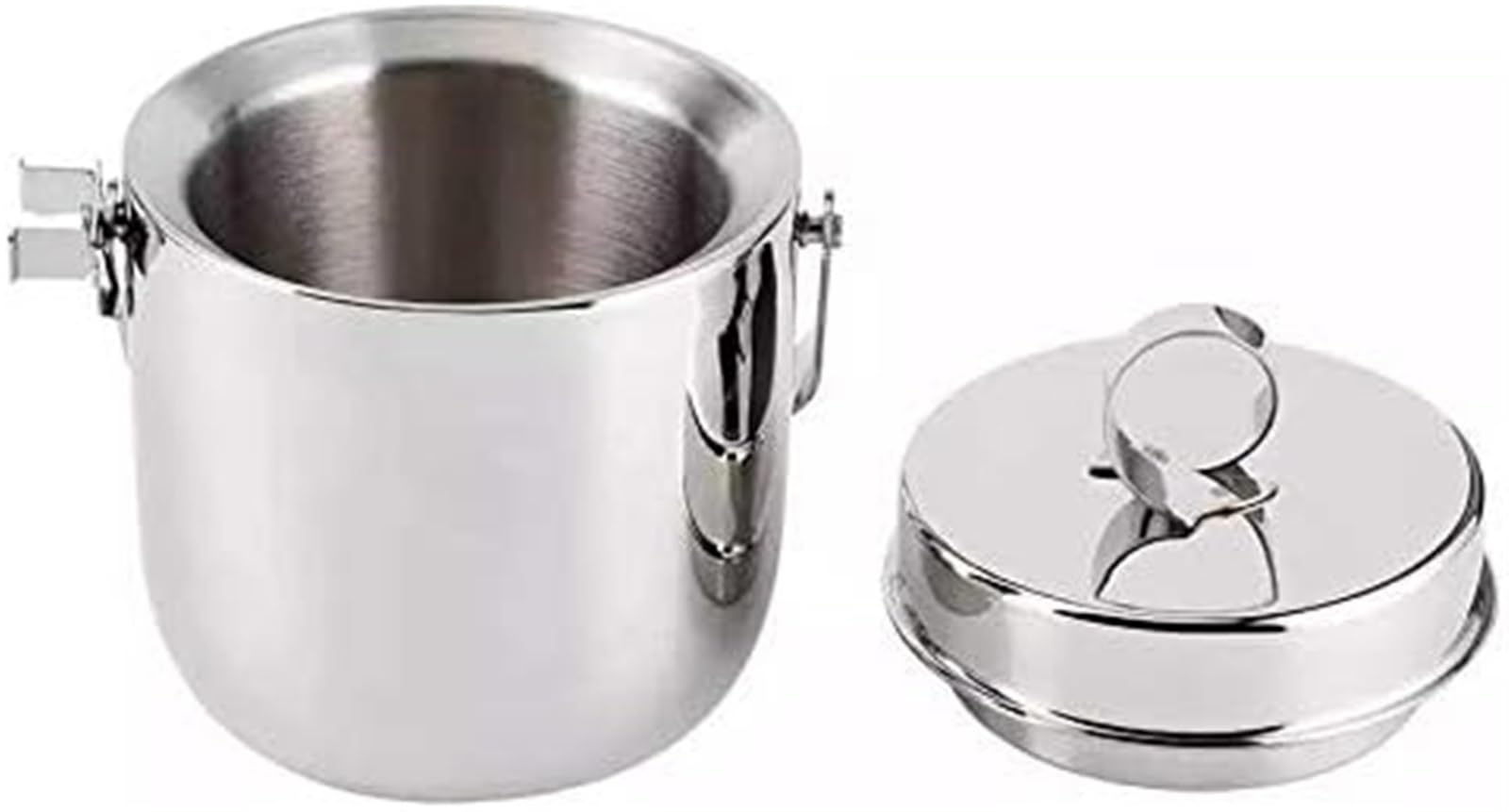 Eisbehälter - Doppelwandiger, isolierter Weinkühler aus Edelstahl mit Deckel für Bier, Champagner, Cocktails - Ideal für Küche, Bar und Gartenpartys