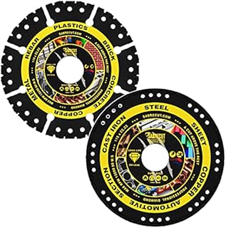 2 x SabreCut VBSCK115 115mm (4.5") x 22.23mm Bore Vacuum Brazed Metal & Multi Material Cutting Angle Grinder Saw Diamond Disc Blades Compatible with Bosch Dewalt Makita Milwaukee and Many Others