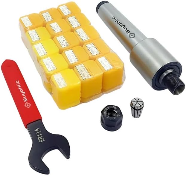 ER11 15 Pc Collet Set Range 1mm-1/8"Collet Live Revolving Center With Spanner (Morse Taper MT2)