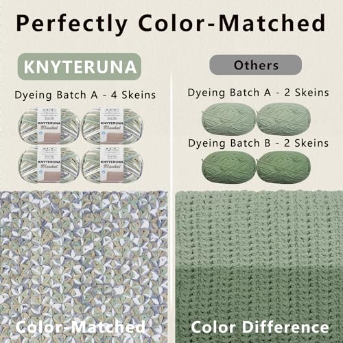 Image of #6 Super Bulky Blanket Yarn for Crocheting - 4 Skeins(Each 10.5oz /300g, 220yds /201m), Chunky Chenille Thick Plush Big Soft Yarn for Crocheting Knitting Blankets, Khaki & Rose & White
