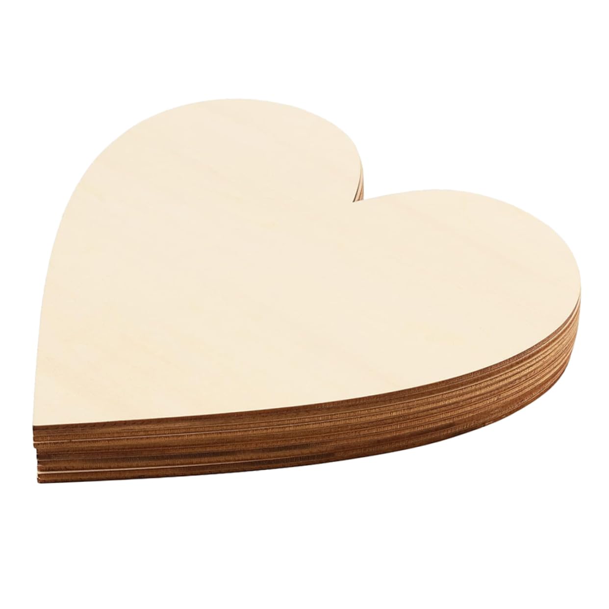 30stücke Holzherzen zum Basteln Unfertige Herzförmige Holzrohlinge Unbemalte Holzausschnitte für Wohnaccessoires und Tischdekoration