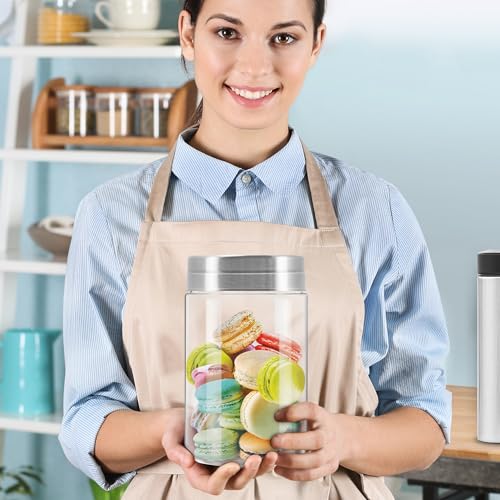 Image of MILTON Steel Seal 1000 Airtight Food Grade Modular Plastic Container | BPA Free, Stackable & Transparent | Wide Mouth with See-Through Lid | Ideal for Cereals, Pulses, Spices, Set of 2, 1000 ml each