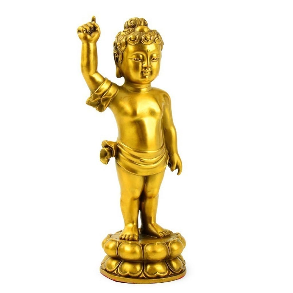 Posąg Buddy do medytacji wnętrz dekoracja Bodhisattwa Statua Dekoracja domu Statua Mosiądz Feng Shui Dekoracja Medytująca Statua Buddy Figurka Rzeźba (S)