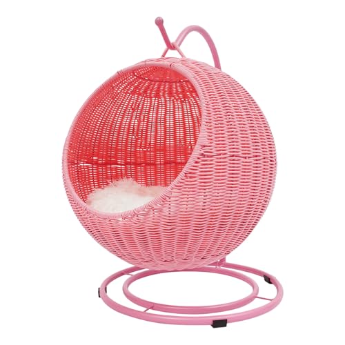 Katzenkorb PP Imitation Rattan Handgefertigt Katzen-Schaukel 7,5kg...