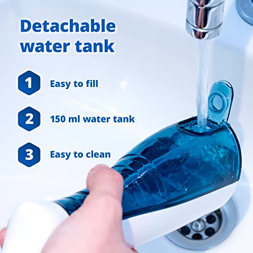 Optismile Elektrische Munddusche Kabellos 150ml für Zahnreinigung