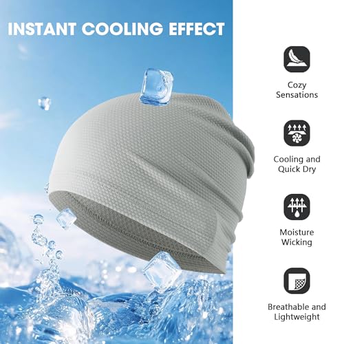 Image of WTACTFUL Cooling Skull Caps for Men Women - Lightweight Breathable 3D Mesh Running Caps for Cycling & Summer