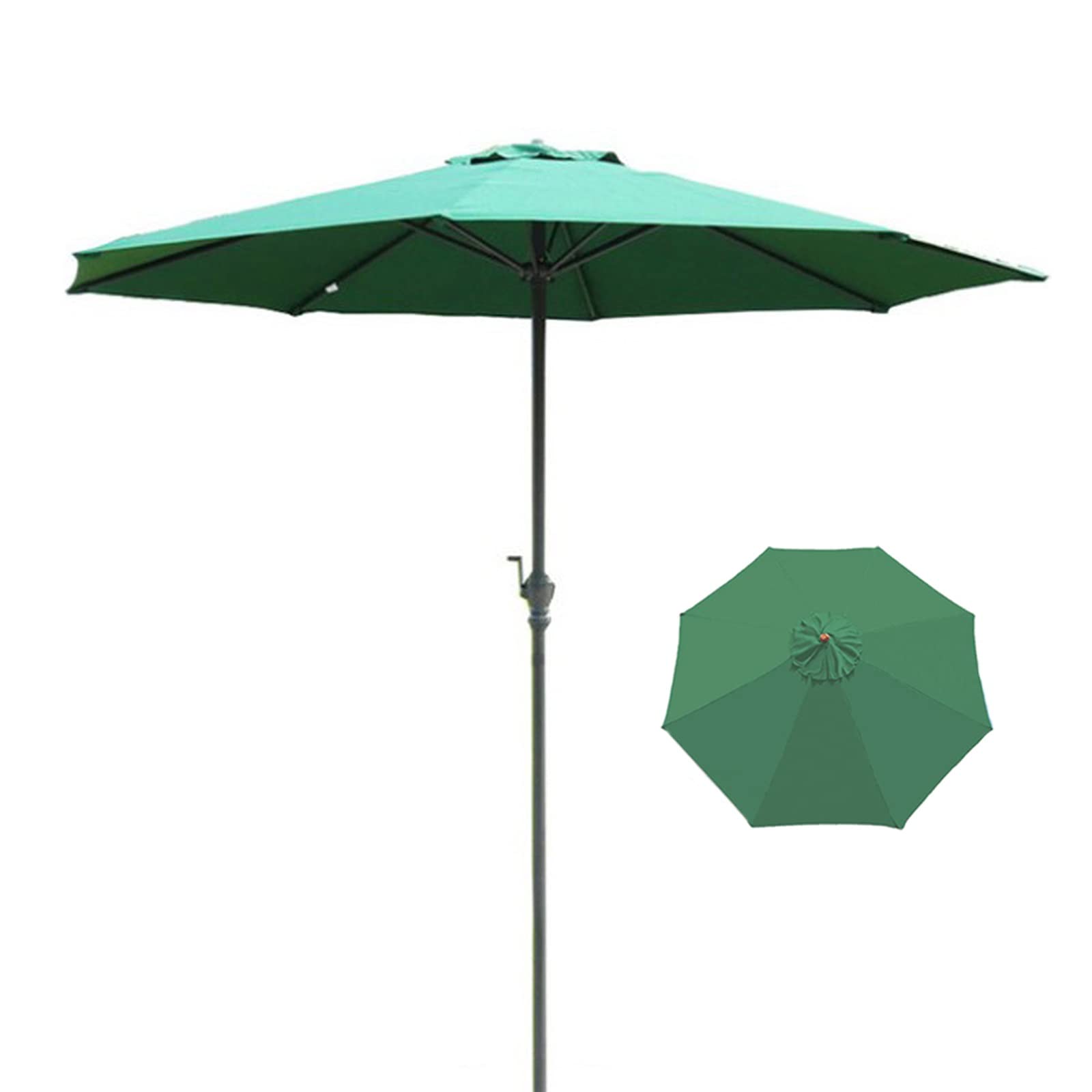 HCZKIUJY Garden Sun Parasol,Outdoor Sun Shade,Waterproof,Sun Protection,Protection Windproof,for Balcony,Dining Tables,Gardens,Patios,Decking,Sun/Rain Umbrella (Green 118inch)