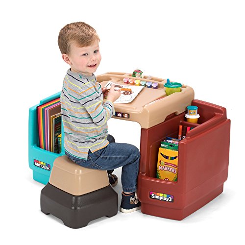 Simplay3 Create and Store Art Desk with Stool for Children 2 and up