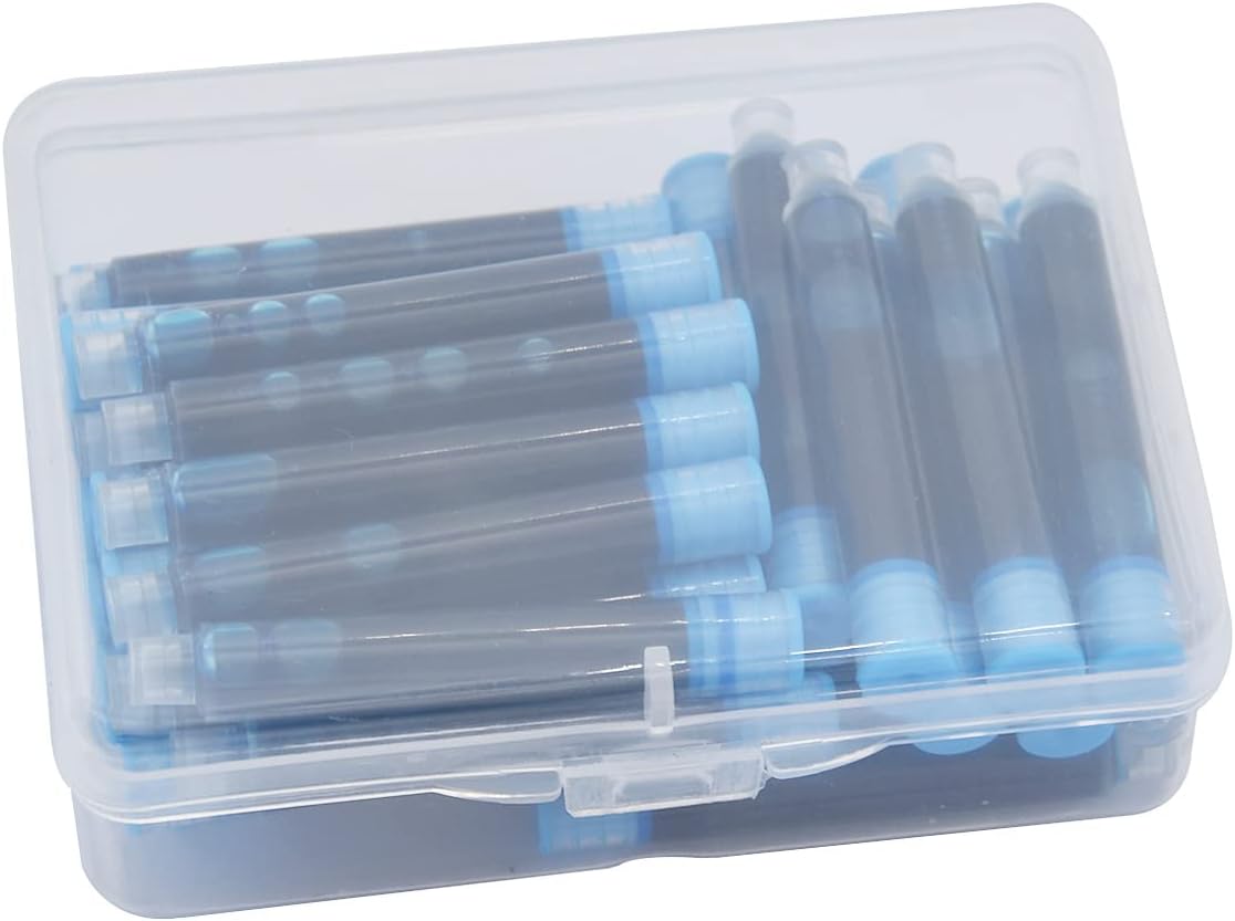 SIPLIV 35 PCS Ink Cartridges, 3.4 mm Bore Diameter Fountain Pen Calligraphy Pen Refill Ink Cartridges - Light Blue - Image 5