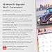 Love Bug | 2025 12 x 24 Inch Monthly Square Wall Calendar | Plastic-Free | Motor Club | German Motor Car Beetle