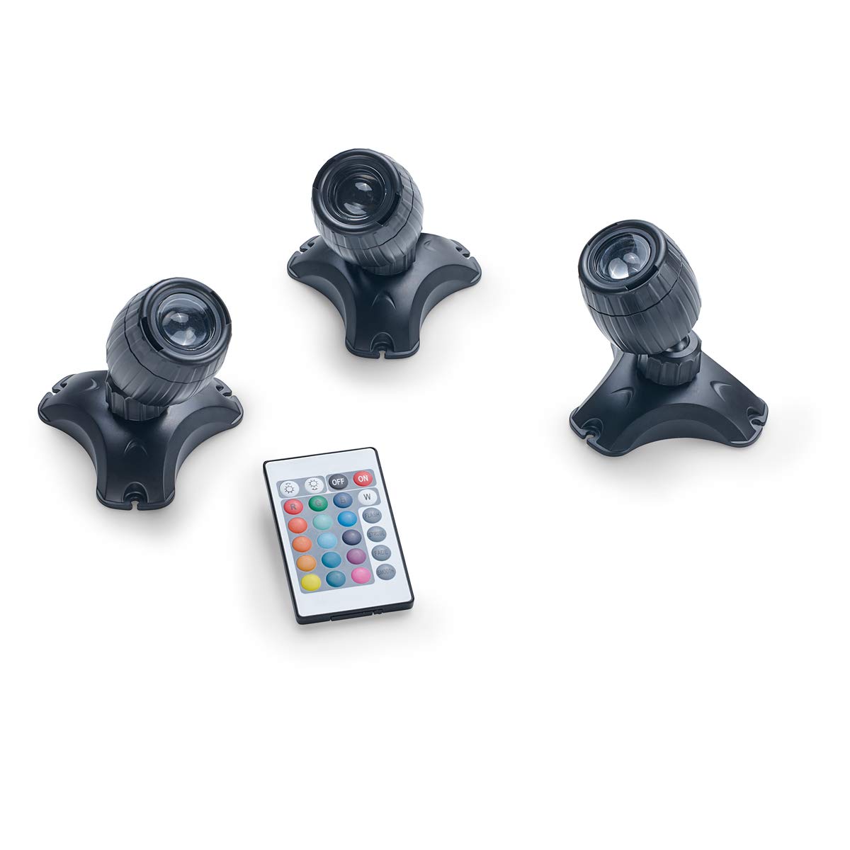 Pontec PondoStar LED RGBW Set 3 - Farbige und weiße LED-Beleuchtung für Teich und Garten, Unterwasserbeleuchtung (IP68)