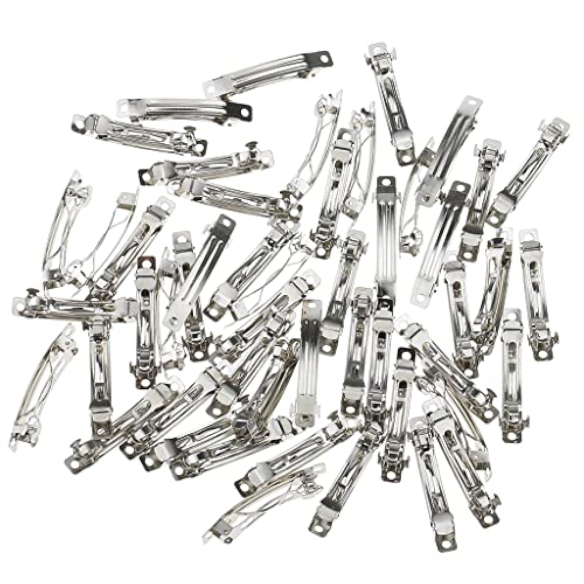 50 Pieces Blank French Barrette Hair Clips for DIY Crafting