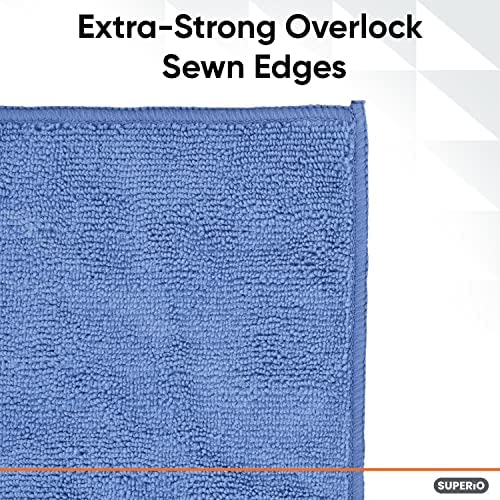 Image of Superio Microfiber Squeegee Mopping Towel Extra Large Miracle Cloth 20 x 30 Streak Free Microfiber Floor Cloth-Rag for Cleaning House, Kitchen, Bathroom-Scratch Free- 6 Pack