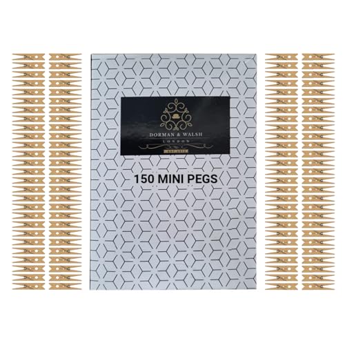 Dorman & Walsh Mini-Holzklammern für Fotos, 150 Stück,...