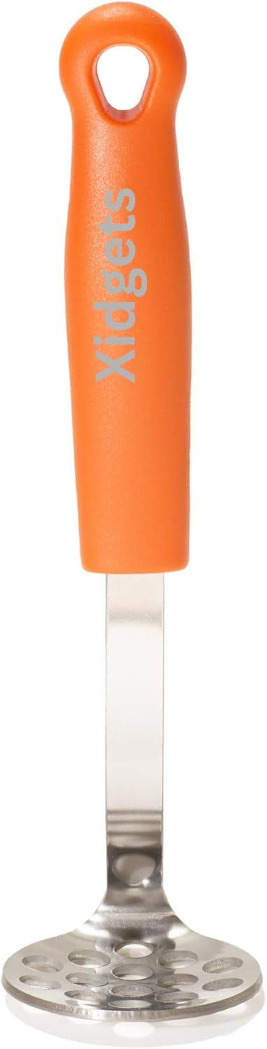 Mini Avocado Masher, Heavy Duty, Kitchen Utensil. Stainless Steel, Tiny Masher, Compact Mini Masher for Avocado – Effortless Guacamole Preparation, Dishwasher Safe (Orange)