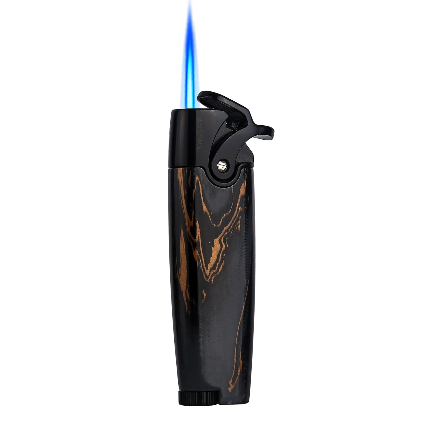 Honest Black Marble Butane Torch Lighters Pocket Lighter Adjustable And Refillable Gas Lighter For Candle Kitchen Fireplace Fireworks Without Gas (Black Marble)