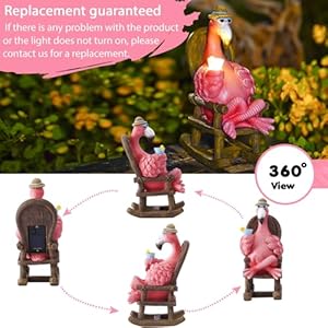 Solar Flamingo Statue for Outdoor Garden Decor - Resin Flamingo Fairy Garden Decor - Suitable for Home Desk Garden Lawn Patio Porch Decor, Unique Gifts for Mom Grandma (8.1 inch) Solar Flamingo Statue for Outdoor Garden Decor Resin Flamingo Fairy Garden Decor Suitable for Home Desk Garden Lawn Patio Porch Decor Unique Gifts for Mom Grandma 81 inch
