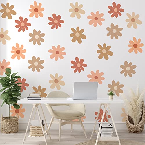 Qeeenar 36 Pcs Daisy Vinilos Decorativos de Pared miniatura 3