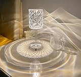 xiao Lámpara LED de cristal, lámpara de mesa de diamante de cristal 3 color cambio de color lámpara de cama táctil con lámpara de cama de Cable USB (D)