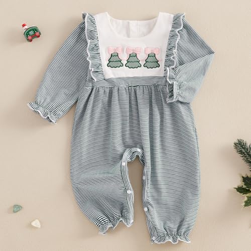 Baby Girl First Christmas Outfit My 1st Christmas Newborn Romper Long Sleeve Jumpsuit Infant Santa Outfit2