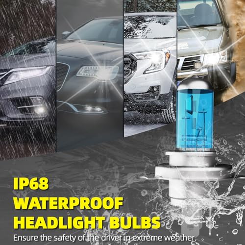 Image of Headlight Bulbs Fit For Toyota Camry 1997-1999, 9003 High Low Dual Beam Combo, Super Bright 5500K White Light High Performance Halogen Light Bulbs, 2PCS