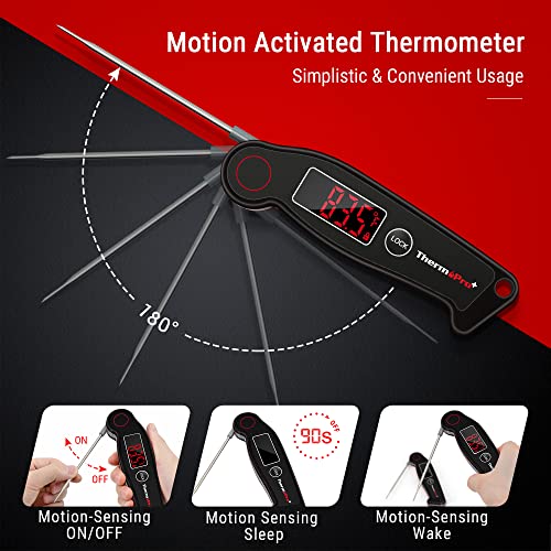Image of TempPro TP19 Waterproof Digital Meat Thermometer for Grilling with Ambidextrous Backlit & Thermocouple Instant Read Kitchen Cooking Food Thermometer for Candy Water Oil BBQ(Previously ThermoPro)