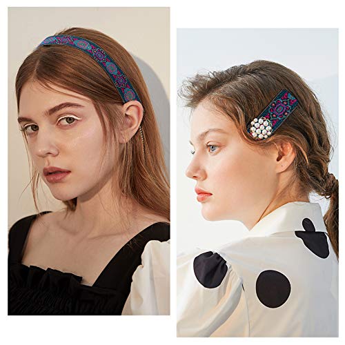 Pandahall 7m Vintage Jacquardband 33cm Bordüre Stoff Emobridered Woven Ribbon Fabric Trim Fringe Stoffband Paspelband Zum Nähen für Diy Kleidung Accessoires Verzierungen Dekorationen