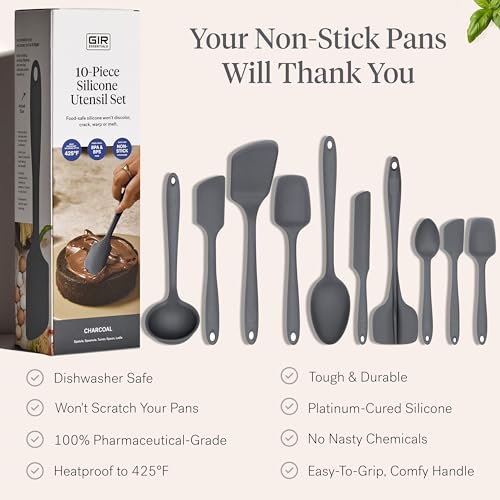 GIR: 10-teiliges Silikon Essentials Küchenhelfer-Set - Anthrazit – Ansicht 4
