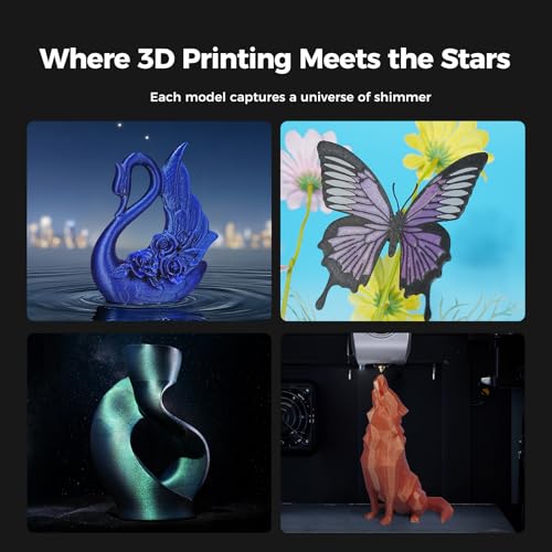Image of Creality Hyper PLA Galaxy Filament 1.75mm 1KG, Starry Sparkle PLA 3D Printer Filament with RFID, Designed for High Speed 30-600mm /s, Cosmic Shine for Artistic and Decorative Prints (Stardust Coffee)