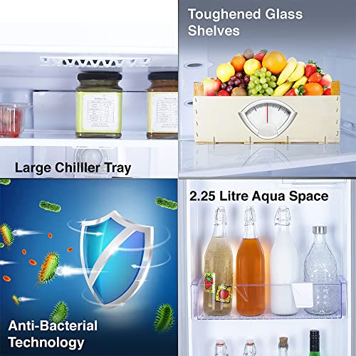 Image of Godrej 255 L 2 Star Inverter Frost-Free Double Door Refrigerator Appliance with Jumbo Vegetable Tray (RF EON 255B 25 HI TH ST, Thunder Steel, 2022 Model)