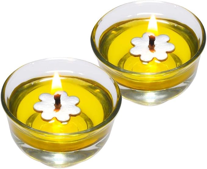 Mechas flotantes tipo flor para velas y celebraciones miniatura 9