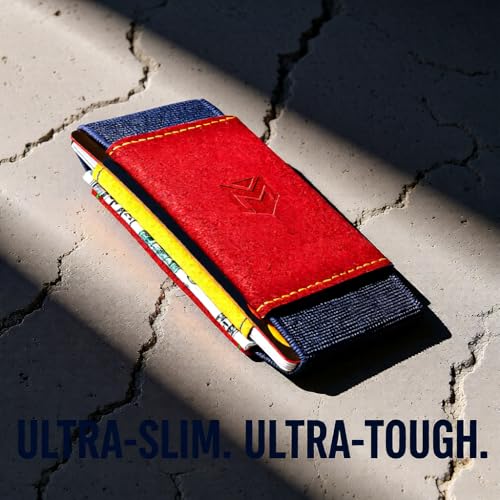 Image of Minimalist Slim Wallet Credit Card Holders - Elastic Small Front Pocket Wallet For Men Women