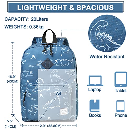 Vaschy Backpack For School, Lightweight Water Resistant Bookbag Casual Daypack For Man/Boys Dinosaurs #TOP1