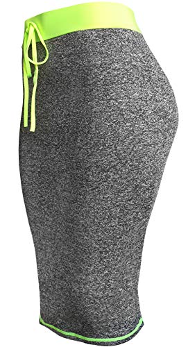 KMystic Active Heather Pencil Midi Bodycon Skirt2