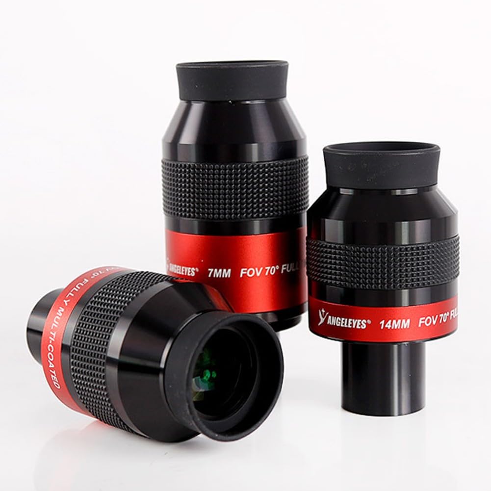 70 para ocular de campo plano de 1.25 pulgadas de gran angular FMC multicapa, para binoculares de telescopio astronómico
